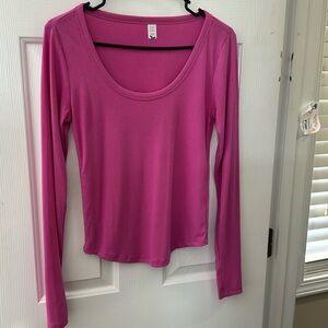 Old Navy Go-Dry Pink Long Sleeve Shirt - Size S